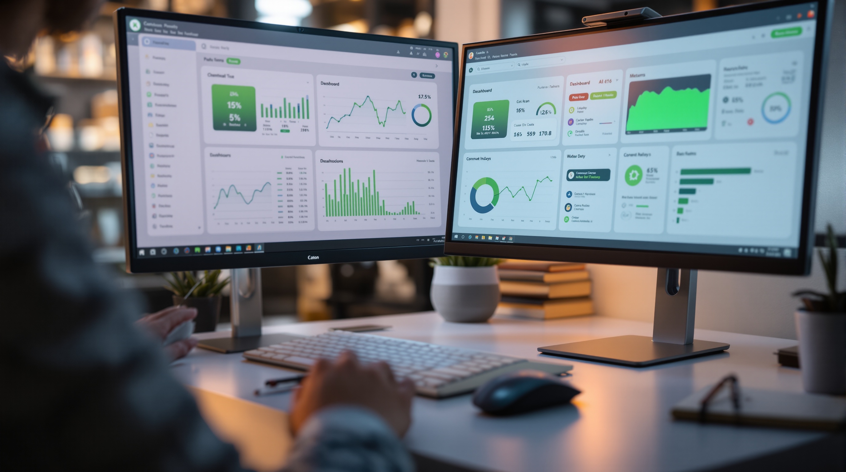Beautifully organized digital workspace with clean dashboards