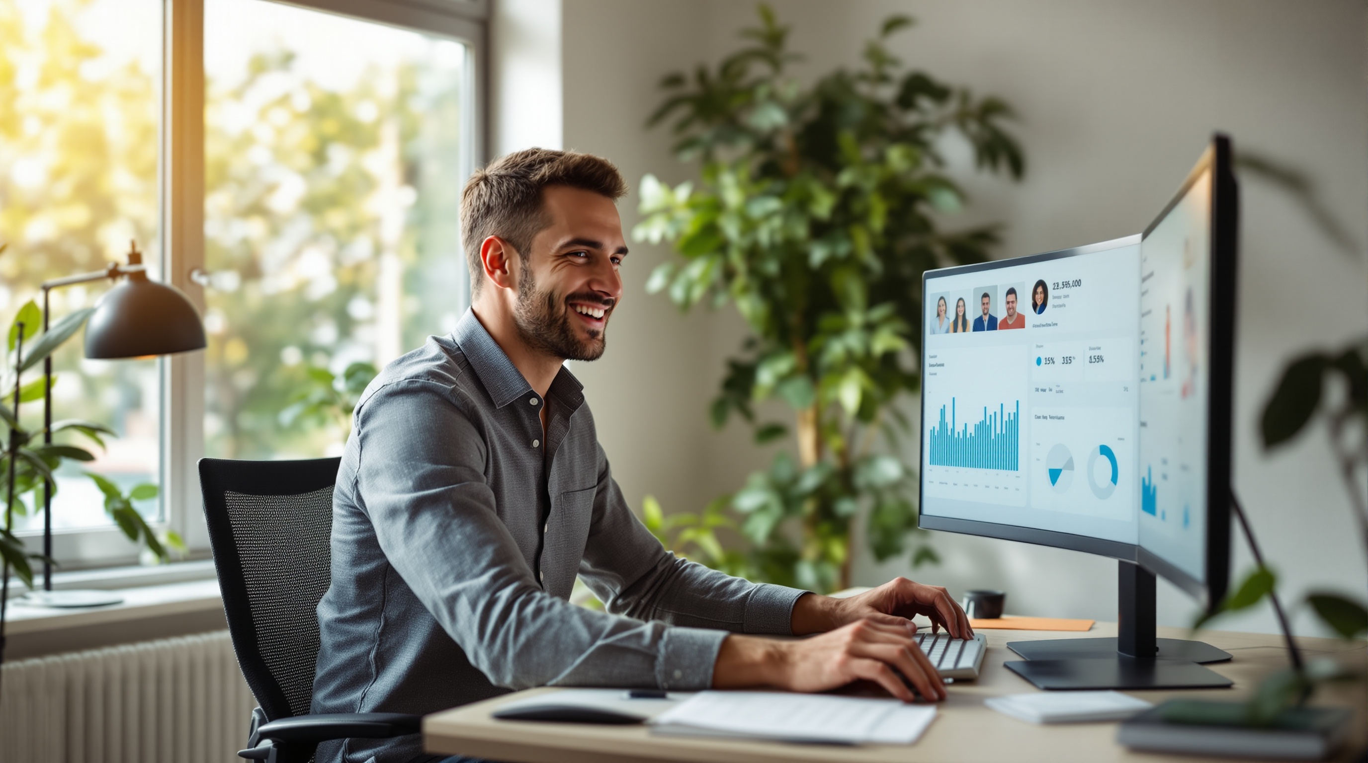 Solo insurance agent managing clients efficiently with AI assistance